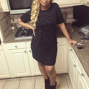 Cheetah print dress.